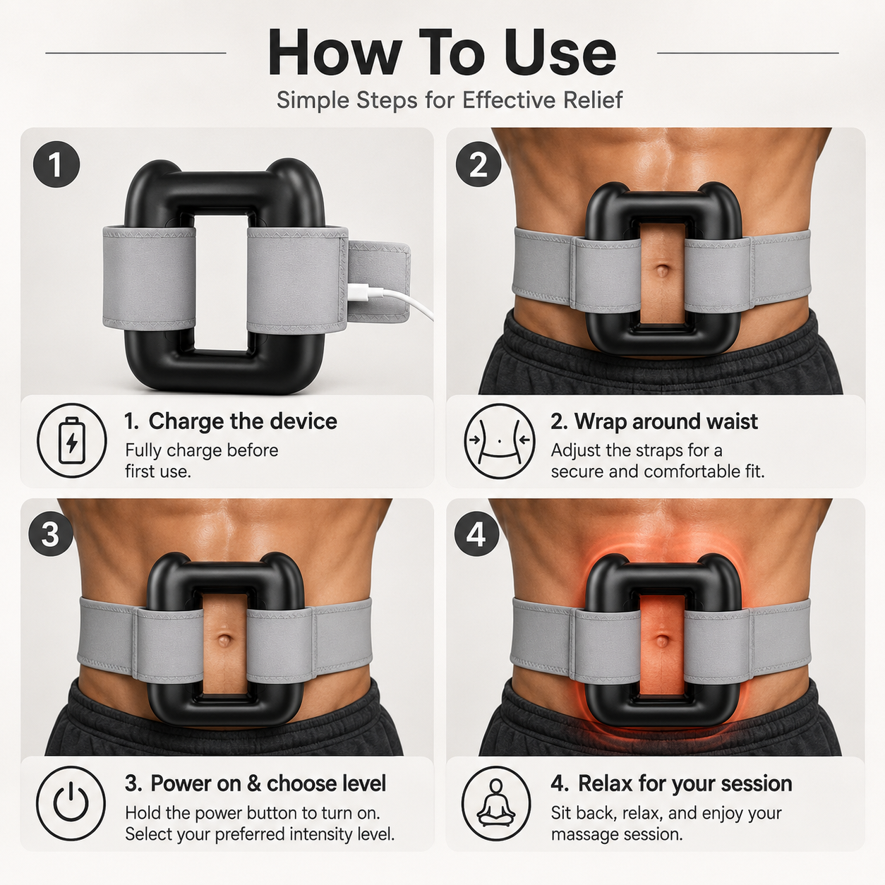ReliefWrap Pro™ Cordless Body Massager