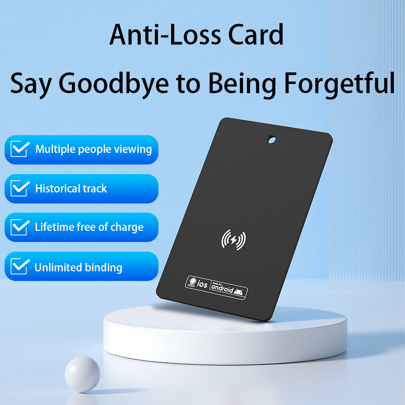 Black rechargeable FindBack tracking card