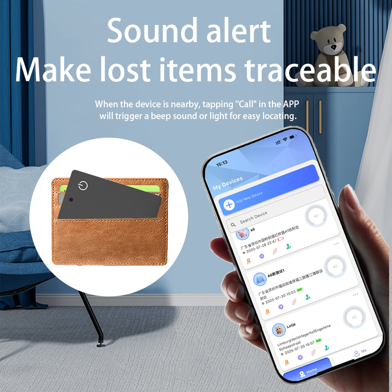 FindBack slim tracker card for everyday belongings